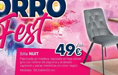 Oferta de Silla Nuit por 49€ en Tifón Muebles