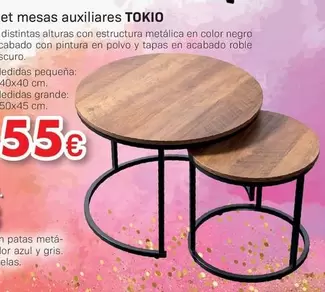 Oferta de Mesa Auxiliares Tokio por 55€ en Tifón Muebles