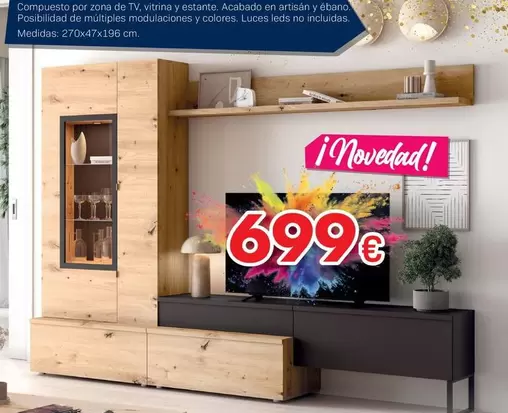 Oferta de Compuesto Por Zona De TV por 699€ en Tifón Muebles