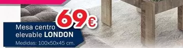 Oferta de Mesa Centro Elevable London por 69€ en Tifón Muebles