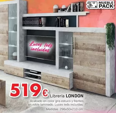 Oferta de Librería London por 519€ en Tifón Muebles
