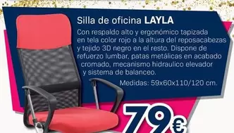 Oferta de Silla De Oficina Layla por 79€ en Tifón Muebles