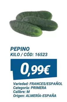 Oferta de Pepino por 0,99€ en Dialsur Cash & Carry