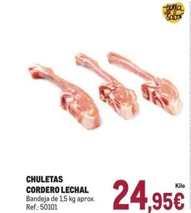 Oferta de Chuletas Cordero Lechal por 24,95€ en Makro