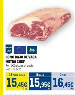 Oferta de Lomo Bajo De Vaca por 16,45€ en Makro