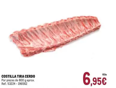 Oferta de Costilla Tira Cerdo por 6,95€ en Makro
