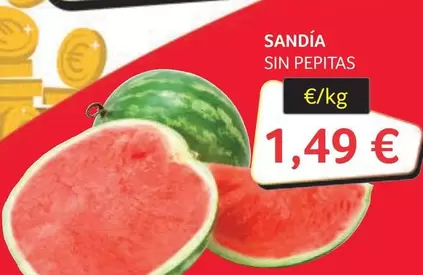 Oferta de Sandía por 1,49€ en Gros Mercat