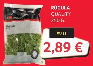 Oferta de Quality - Rúcula por 2,89€ en Gros Mercat