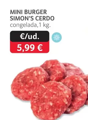 Oferta de Simon's - Mini Burger por 5,99€ en Gros Mercat