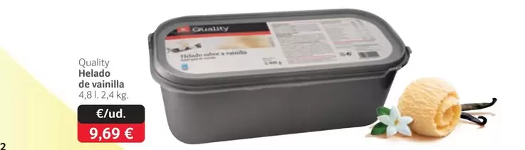 Oferta de Quality - Helado De Vainilla por 9,69€ en Gros Mercat