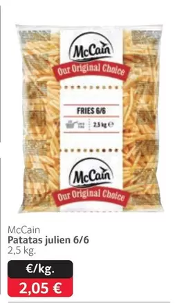 Oferta de McCain - Patatas Julien 6/6 por 2,05€ en Gros Mercat