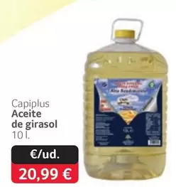 Oferta de Capiplus -  Aceite De Girasol por 20,99€ en Gros Mercat