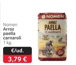 Oferta de Nomen - Arroz Paella Carnaroli por 3,79€ en Gros Mercat