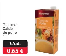 Oferta de Gourmet - Caldo De Pollo por 0,65€ en Gros Mercat