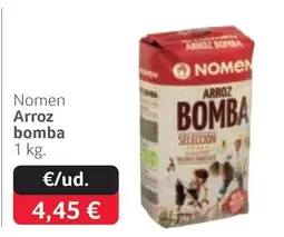 Oferta de Nomen - Arroz Bomba por 4,45€ en Gros Mercat
