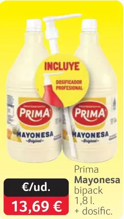 Oferta de Prima - Mayonesa por 13,69€ en Gros Mercat