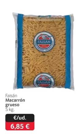 Oferta de Faisan Macarrón Grueso por 6,85€ en Gros Mercat