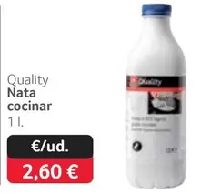 Oferta de Quality - Nata Cocinar por 2,6€ en Gros Mercat