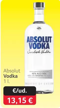 Oferta de Absolut - Vodka por 13,15€ en Gros Mercat