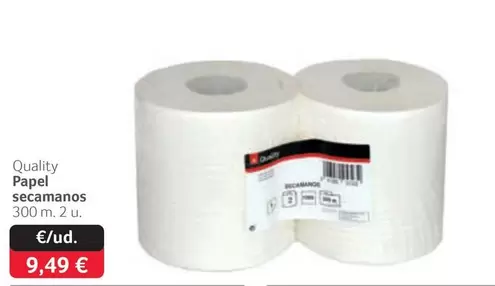 Oferta de Quality - Papel Secamanos por 9,49€ en Gros Mercat