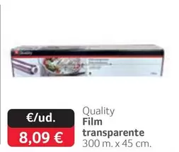 Oferta de Quality -  Film Transparente por 8,09€ en Gros Mercat