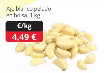 Oferta de Ajo Blanco Pelado En Bolsa por 4,49€ en Gros Mercat