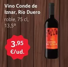 Oferta de Conde De Iznar - Vino , Rio Duero por 3,95€ en Gros Mercat