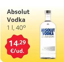 Oferta de Absolut - Vodka por 14,29€ en Gros Mercat
