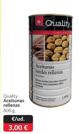 Oferta de Quality - Aceitunas Rellenas por 3€ en Gros Mercat