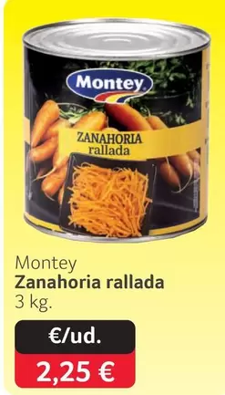 Oferta de Montey - Zanahoria Rallada por 2,25€ en Gros Mercat