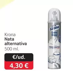 Oferta de Krona - Nata Alternative por 4,3€ en Gros Mercat