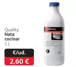 Oferta de Quality - Nata Cocinar por 2,6€ en Gros Mercat
