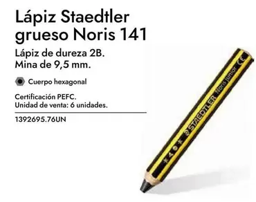 Oferta de Staedtler - Lápiz  Grueso Noris 141 en Abacus