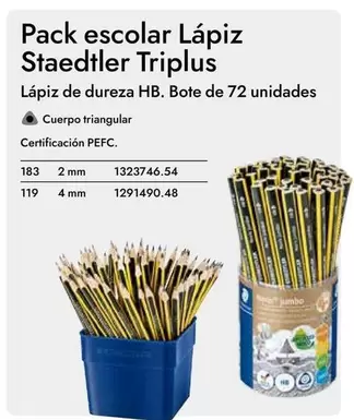 Oferta de Staedtler - Pack Escolar Lapiz  Triplus en Abacus