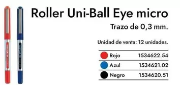 Oferta de Roller Uni-Ball Eye Micro  en Abacus