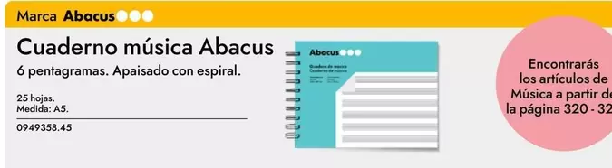 Oferta de Abacus - Cuaderno  Música  en Abacus