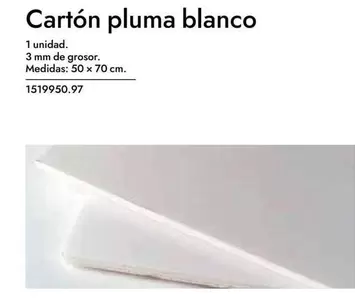 Oferta de Cartón Pluma Blanco en Abacus