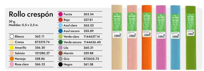Oferta de Rollo Crespón en Abacus