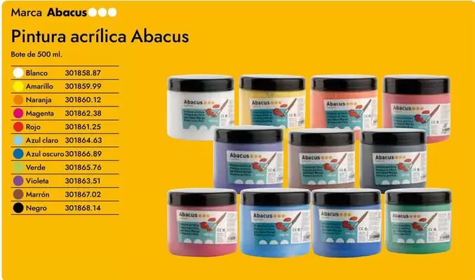 Oferta de Abacus - Pintura Acrílica en Abacus