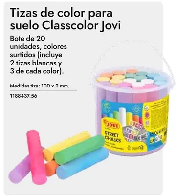 Oferta de Jovi - Tizas De Color Para Suelo Classicolor en Abacus