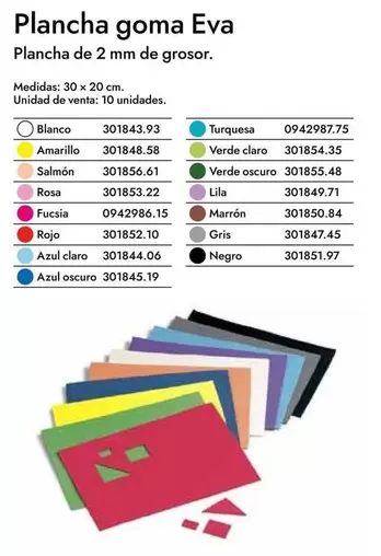Oferta de Eva - Plancha Goma en Abacus