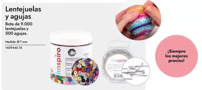 Oferta de Lentejuelas Y Agujas en Abacus