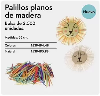 Oferta de Palillos Planos De Madera en Abacus