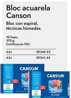 Oferta de Canson - Bloc Acuarela en Abacus