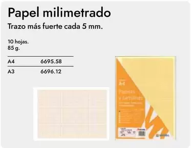Oferta de Papel Milimetrado en Abacus