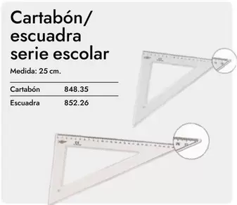 Oferta de Cartabón/ Escuadra Serie Escolar en Abacus