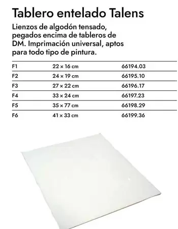 Oferta de Tablero Entelado Talens en Abacus