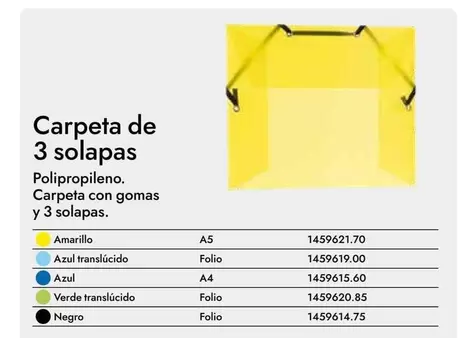 Oferta de Carpeta De 3 Solapas en Abacus