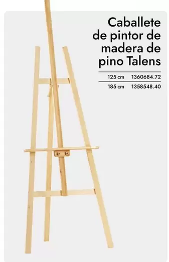 Oferta de Caballete De Pintor De Madera De Pino Talens en Abacus