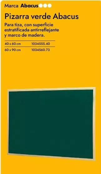 Oferta de Abacus - Pizarra Verde  en Abacus